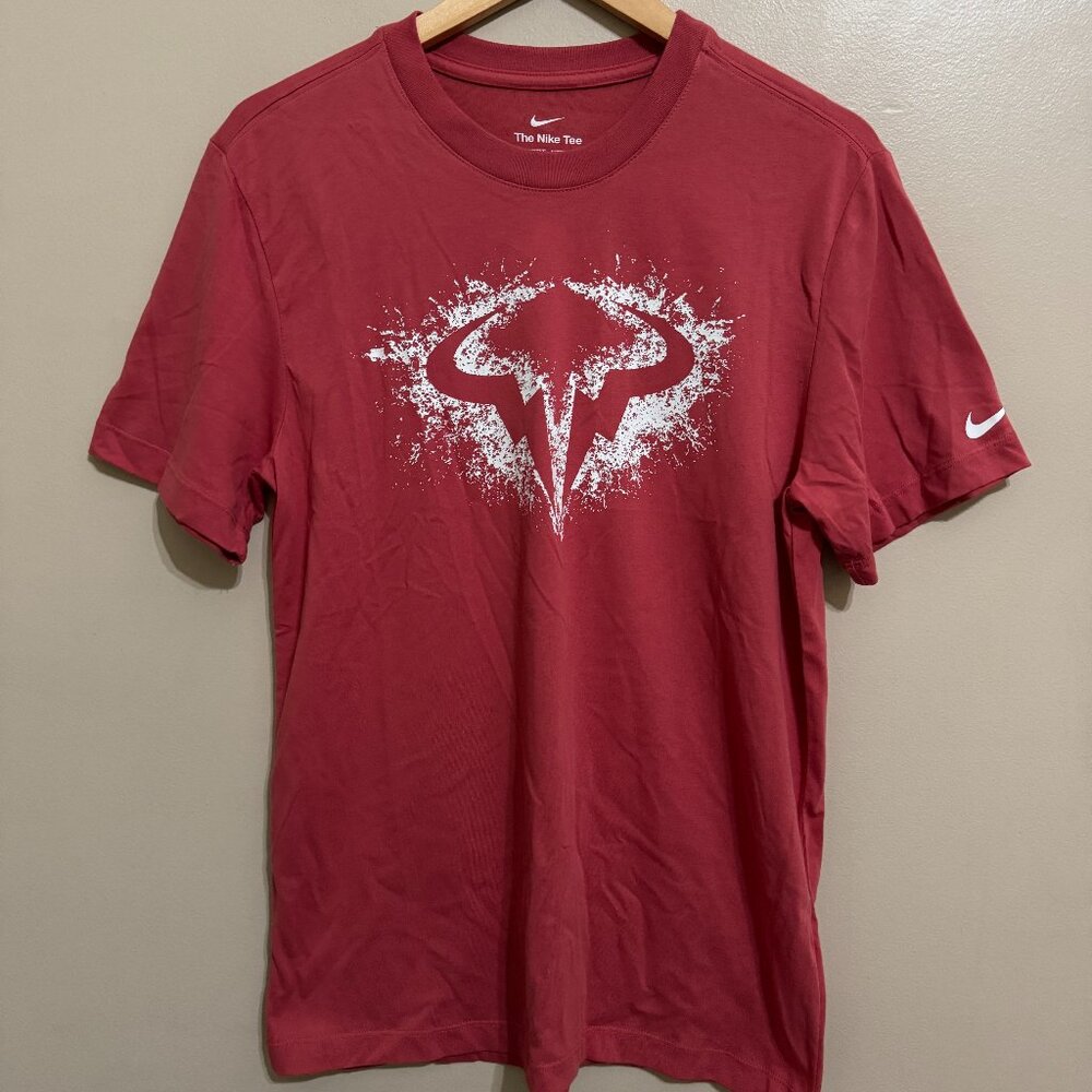 Nike Court Dri-FIT Rafa Nadal Bull Men's M Tennis T-Shirt Clay FD0032-655 NEW
